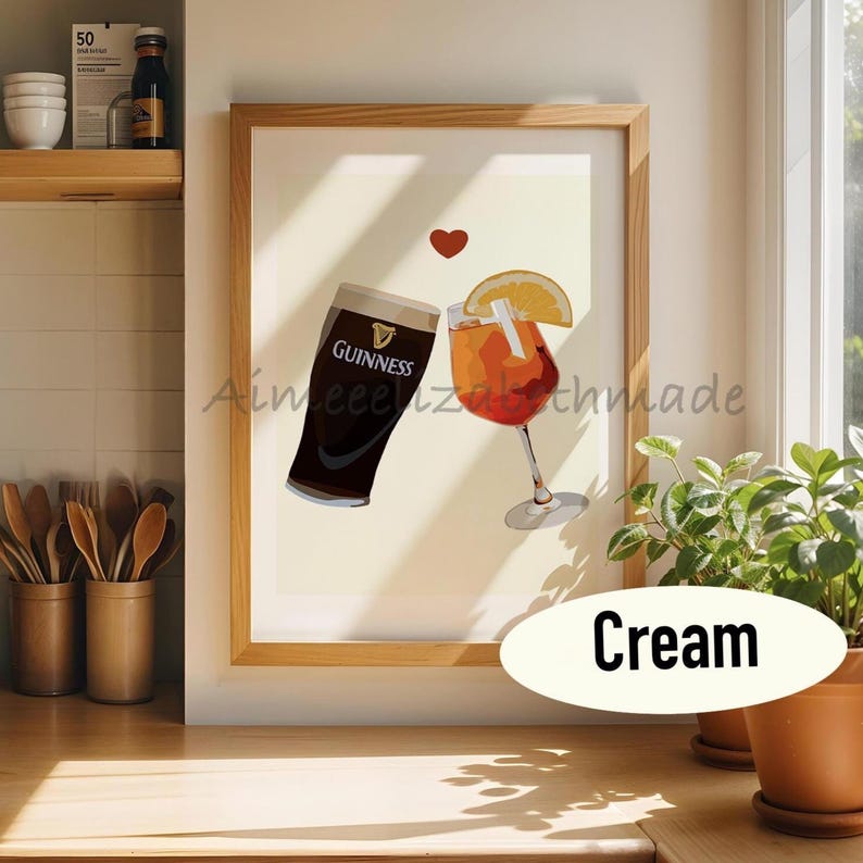 Guinness and aperol spritz print image 3