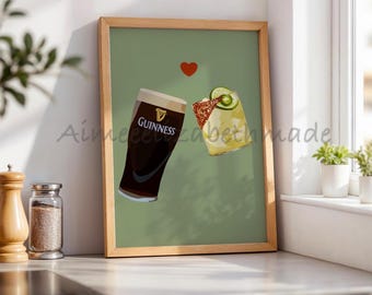 Guinness and spicy margarita print
