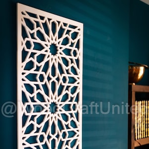 Moroccan Wall Art, geometric Wall Art, Alhambra Wood Panel, Arabic Wall Art.