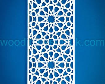 Moroccan Wooden Wall Decor, Arabic Geometric Art, Alhambra Design.