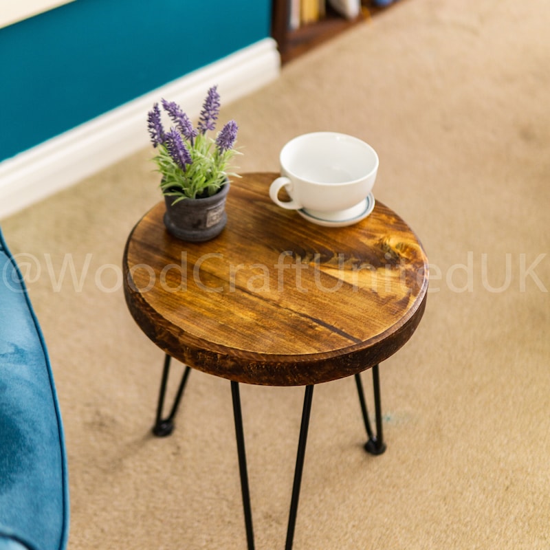 Round Side Table - Etsy