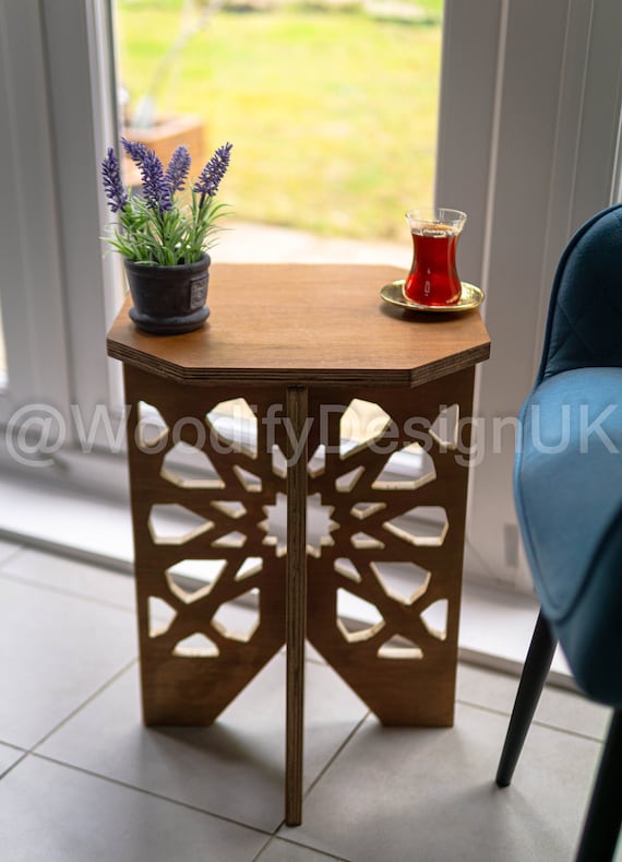 Hexagonal Moroccan Side Table: Modern Geometric End Table - Etsy UK