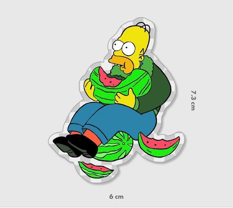 The Simpsons stickers Homer Simpson Glossy vinyl sticker Etsy