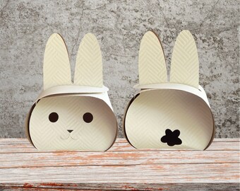 Bunny Treat or Gift Box| Kids| Easter Classroom Craft| Treat Bag| Cute Easter Chocolate Box| Scalable| Svg| Ungroupable| Cricuit Tested|