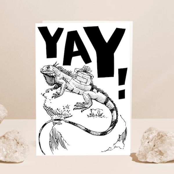 Printable Iguana Card| Birthday| Anniversary| New Pet| Lizard| Graduation| Anniversary| Gift| Iguana Lovers| Any Occasion| Novelty Pet| DIY