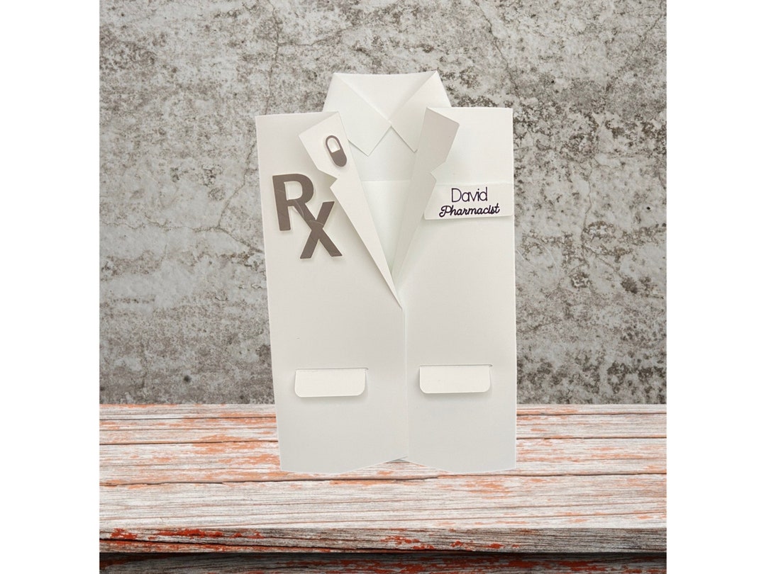 Pharmacy White Coat Card SVG Easy Instant Download Scalable Etsy