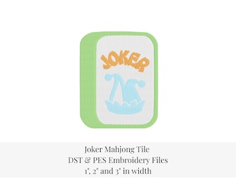 Joker Tile Embroidery Files| PES & DST| Individually Saved| Hats| T-shirt| Apron| Bags| Accessories| Clothes| Towel| Linen| Sash
