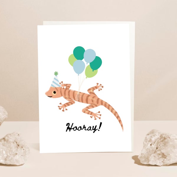 Printable Cute Gecko Card| Birthday| Anniversary| New Pet| Lizard| Graduation| Anniversary| Gift| Gecko Lovers| Any Occasion| Novelty Pet