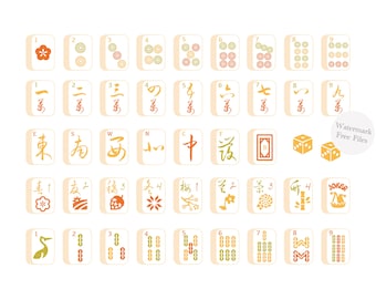 Fall Color Mahjong Tile| SVG| PNG | Clip Art| Mahjong Pattern| Sticker| T-shirt| Bag| Apron| Art Print| Mugs| Bags| Accessories| Clothes