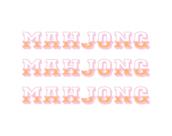 Mahjong Text | Svg | PNG | Clip Art| Mahjong Pattern SVG| Sticker| T-shirt| Bag| Apron| Art Print| Mugs| Phone Case| Accessories| Clothes