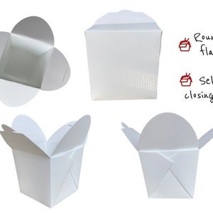 Chińskie pudełko na wynos SVG| Walentynki| Klasa| Baby Shower| Prezent| 2x2” Dół| SVG| Natychmiastowe pobranie| Zgodne z Cricuit| Linie nacięć