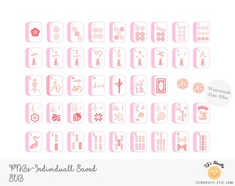 Valentine's Mahjong Set| Svg| PNG| Clip Art| Mahjong Pattern SVG| Sticker| T-shirt| Bag| Apron| Art Print| Mugs| Bags| Accessories| Clothes
