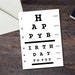 Printable Eye Chart Birthday Card Fun Pun Card Card for Optometrist ...