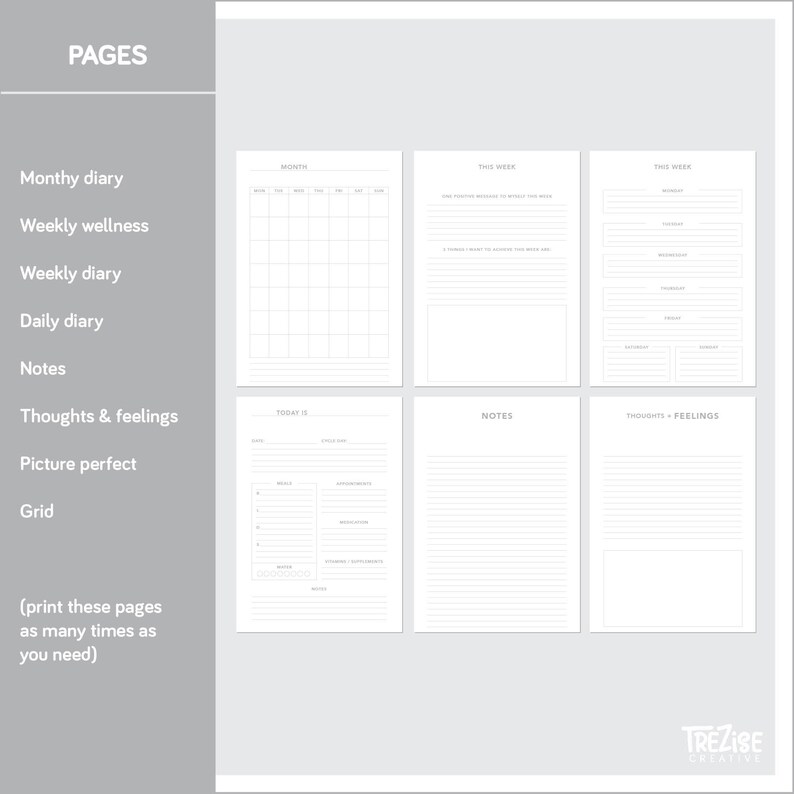 Printable IVF A5 Planner Inserts IVF Journal Baby Gender Neutral