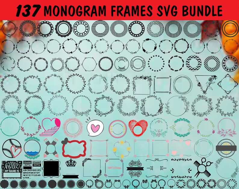 Circle Arrows Roses Circle Spring wreath svg png wreath circle frame Clipart Cricut Monogram Frames bundle svg,png Svg cut files