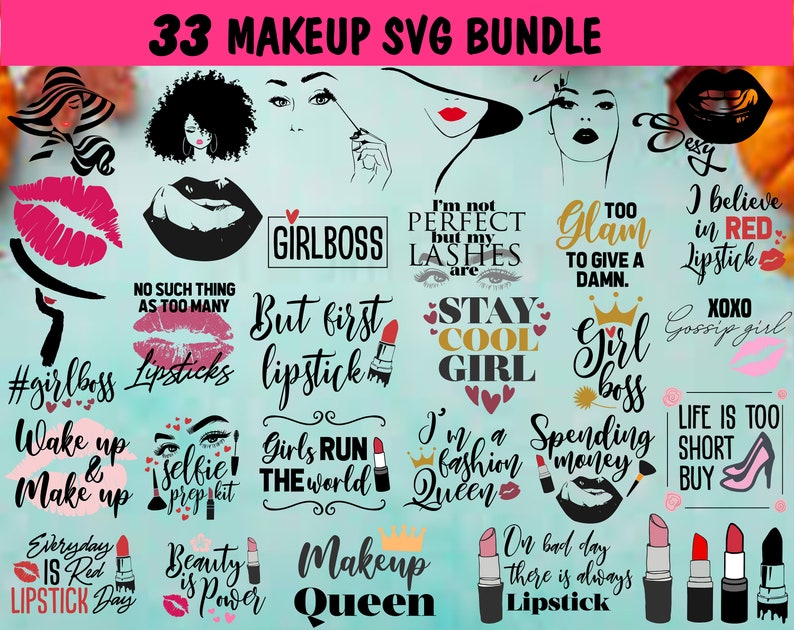 Download Svg Files For Silhouette Make Up Girl Boss Kiss Lips Woman Lady Cool Girl Svg Cut File Make Up Clipart Make Up Svg Bundle Clipart Cricut Clip Art Art Collectibles Womenintech Fi
