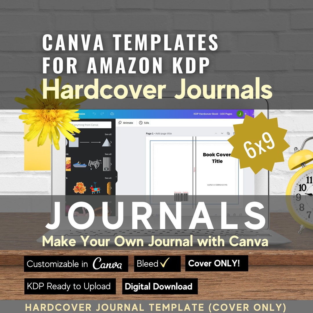 6x9 Customizable Canva Template for Amazon KDP Hardcover | Blank Book ...