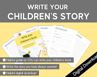 How to Write a Children's Story | Guided outline | Story Writing Plot Planner | How to Write a Book | Creative Writing | Author Planner