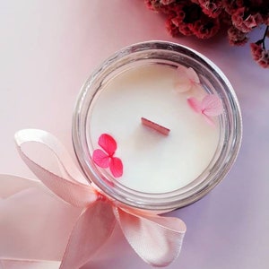 Natural Scented and Floral Candle | 4 Fragrances from Grasse | Soy Wax | Dried Flowers