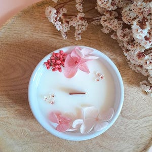 Natural Scented and Floral Candle | Japanese Azalea | Soy Wax | Dried Flowers | Grasse Fragrance
