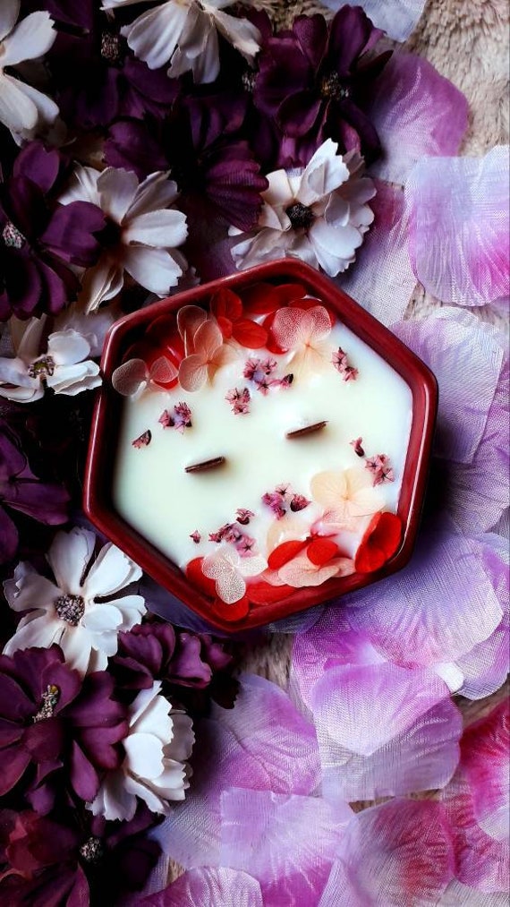 Bougie Parfumée et Fleurie | Parfum Floral Exotique Estival