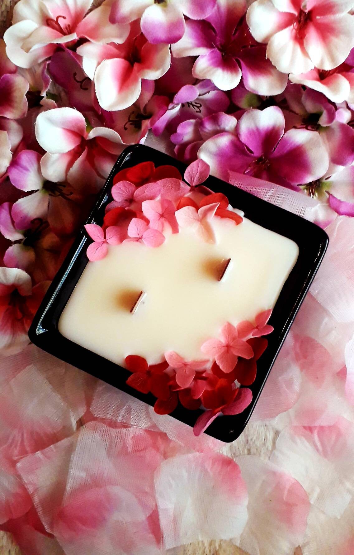 Bougie Parfumée et Fleurie | Fruits Rouges