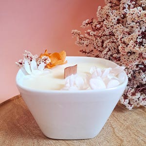 Natural Scented and Floral Candle | ORANGE BLOSSOM | Soy Wax | Dried Flowers | Fragrance from Grasse