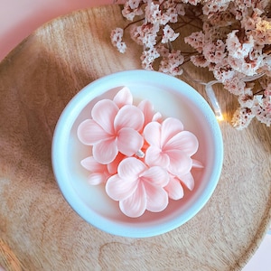 Handgemaakte geurkaars | Frangipanibloem | Sojawas | Grasse-geur