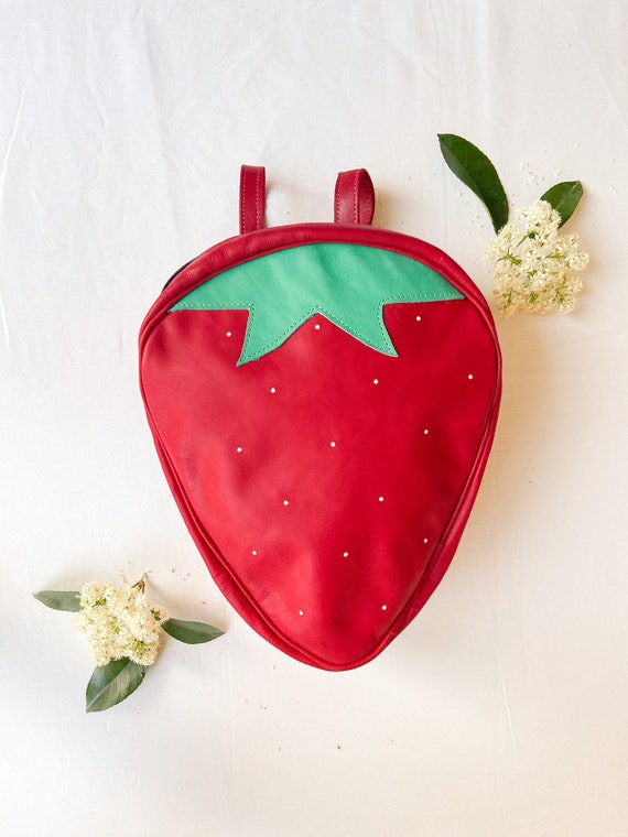 Sac à Main Aux Fraises Mignon Pour Fille - Petit Sac Messager Enfant Rouge Avec Bretelles