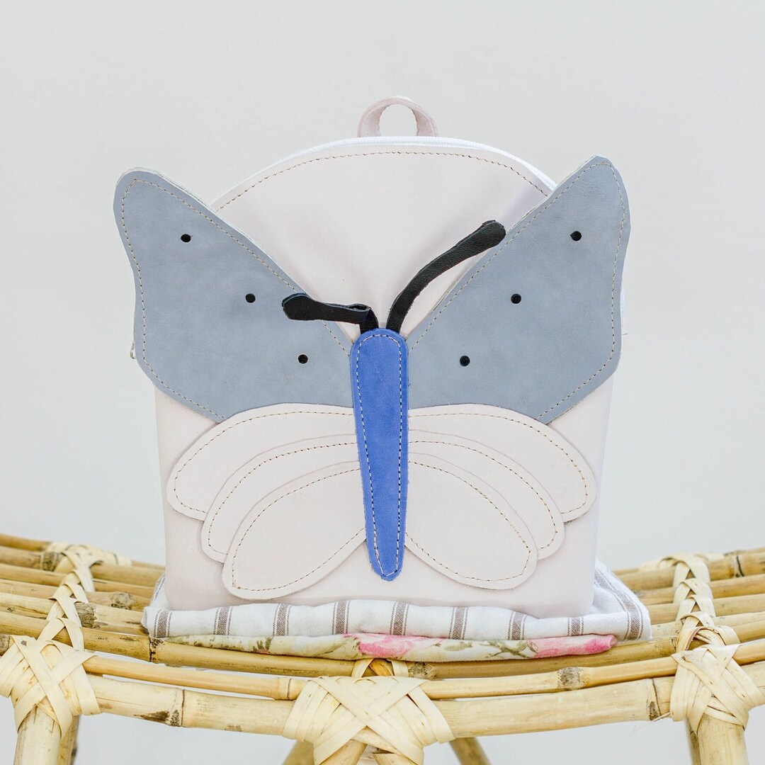 Cute Leather Backpack for Girls With Butterfly Design Leather Etsy