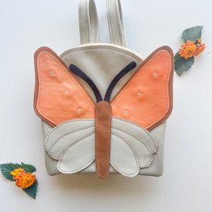 Sac à dos papillon, sac en cuir personnalisé pour enfants, mini sac à dos pour filles en bas âge