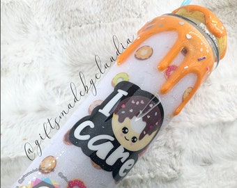 Donut Care Tumbler – 3D Drip & Sprinkles Cup, Glitter Donut Tumbler, Fun Icing Drip Mug, Sweet Treat Gift, Dessert-Inspired Drinkware