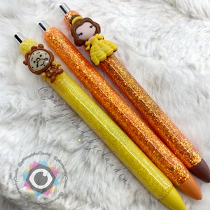 Character pens, glitter pen, gel pens, epoxy pens, gifts , resin gel pen, personalized gift