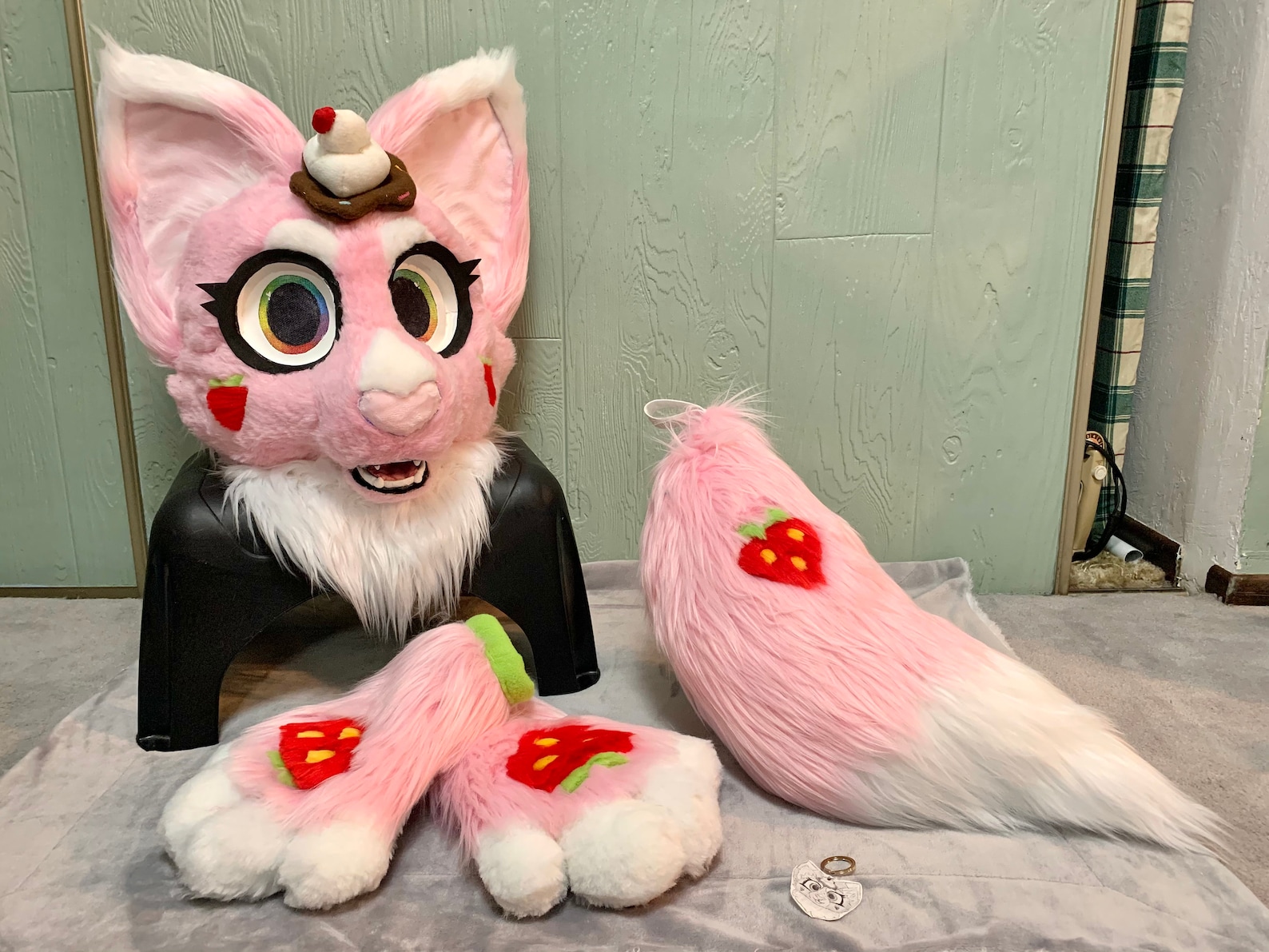 Strawberry Cat Fursuit Partial Etsy