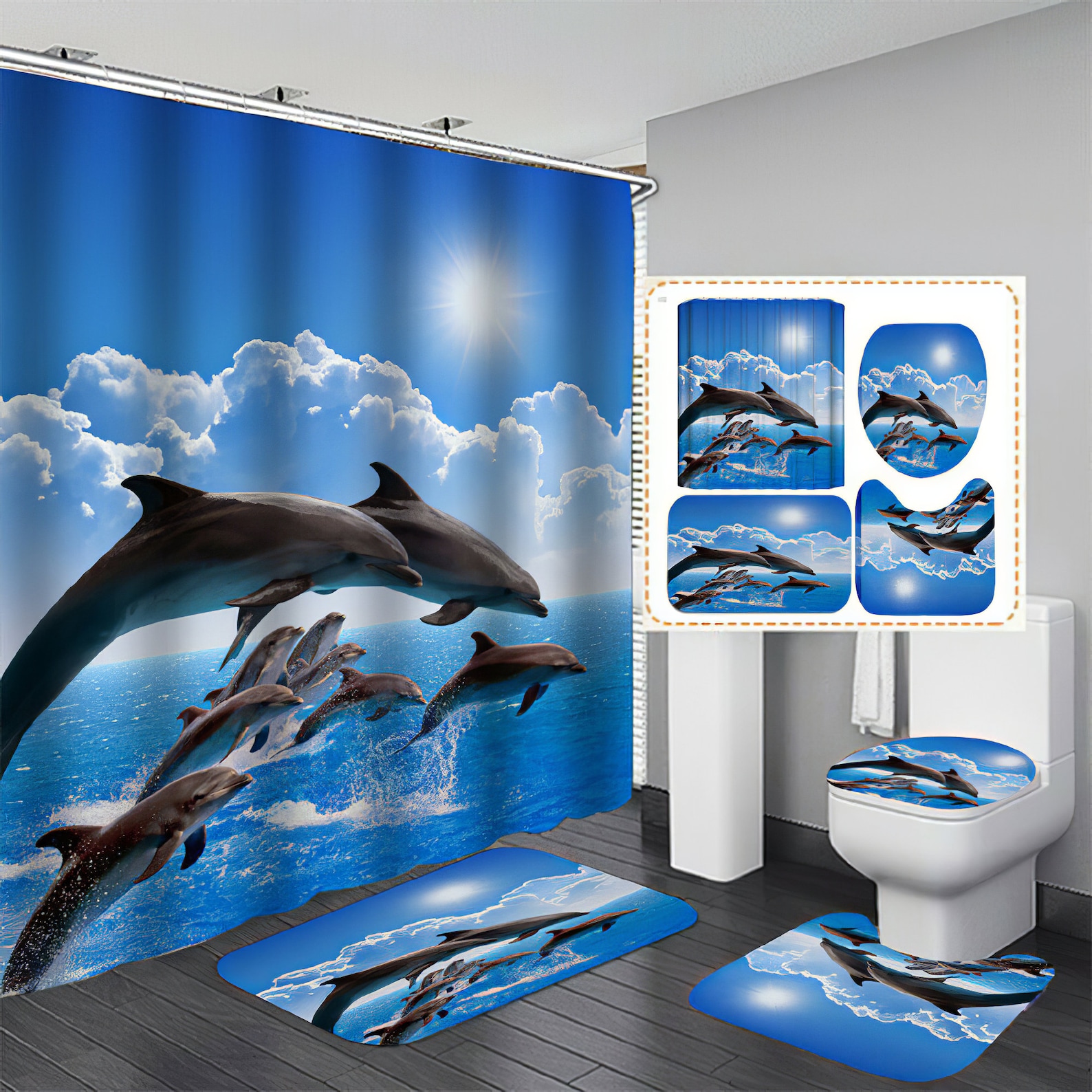 Dolphinshaped bathroom set Bathroom set for a sea fish Etsy
