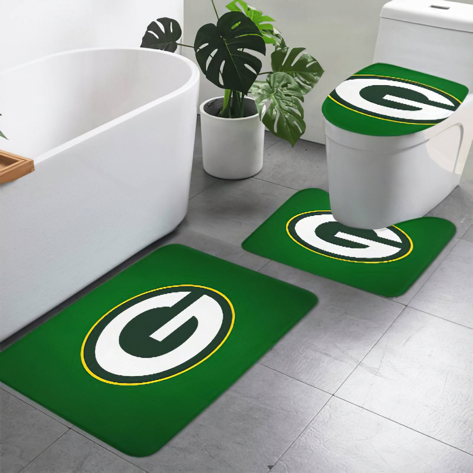 NFL Green Bay Packers Bathroom Rugs Set Packers Rugs Carpet Etsy