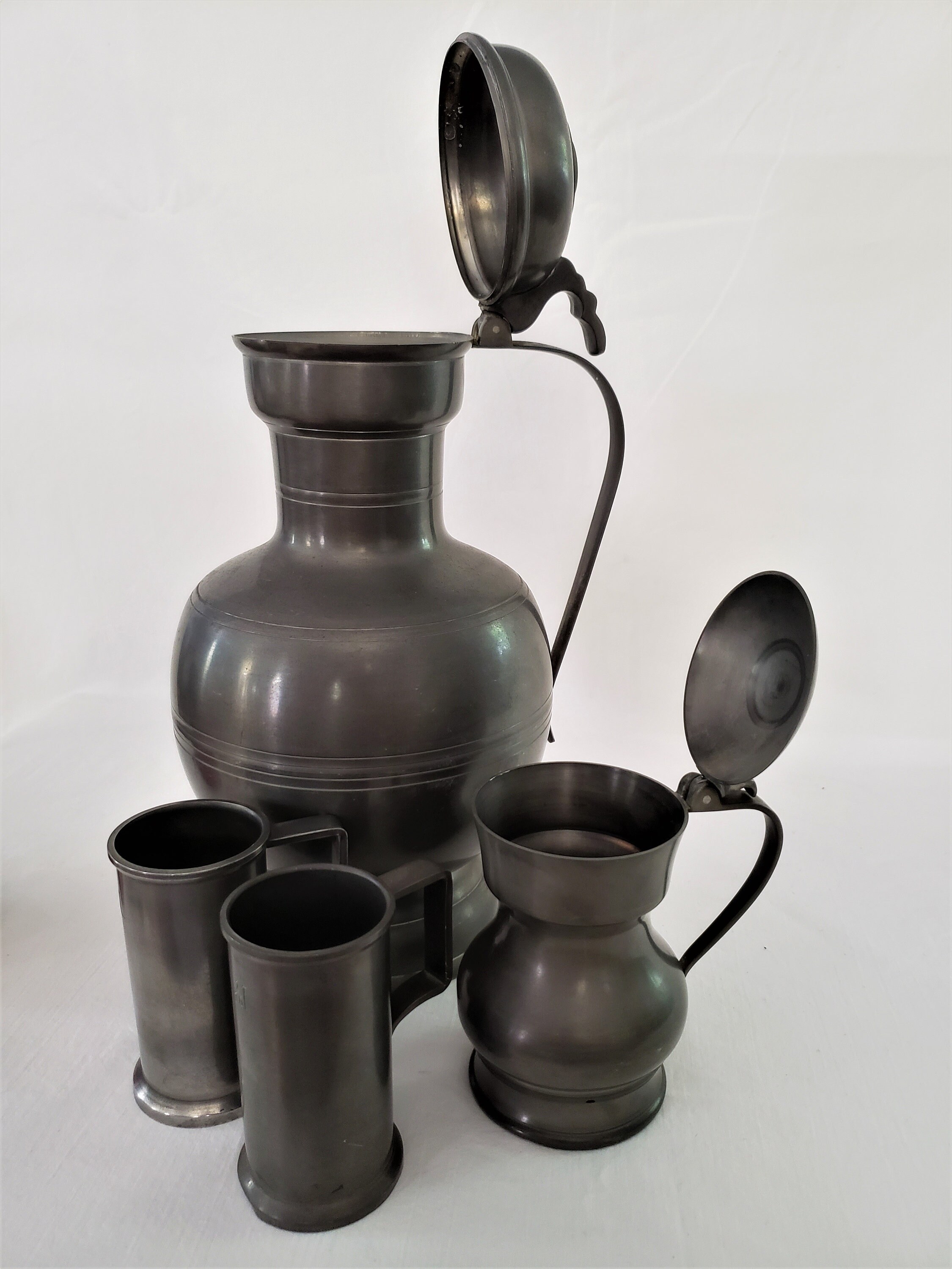Vintage 4 pc. Metawa Holland Real Pewter ETAIN PUR SET Etsy