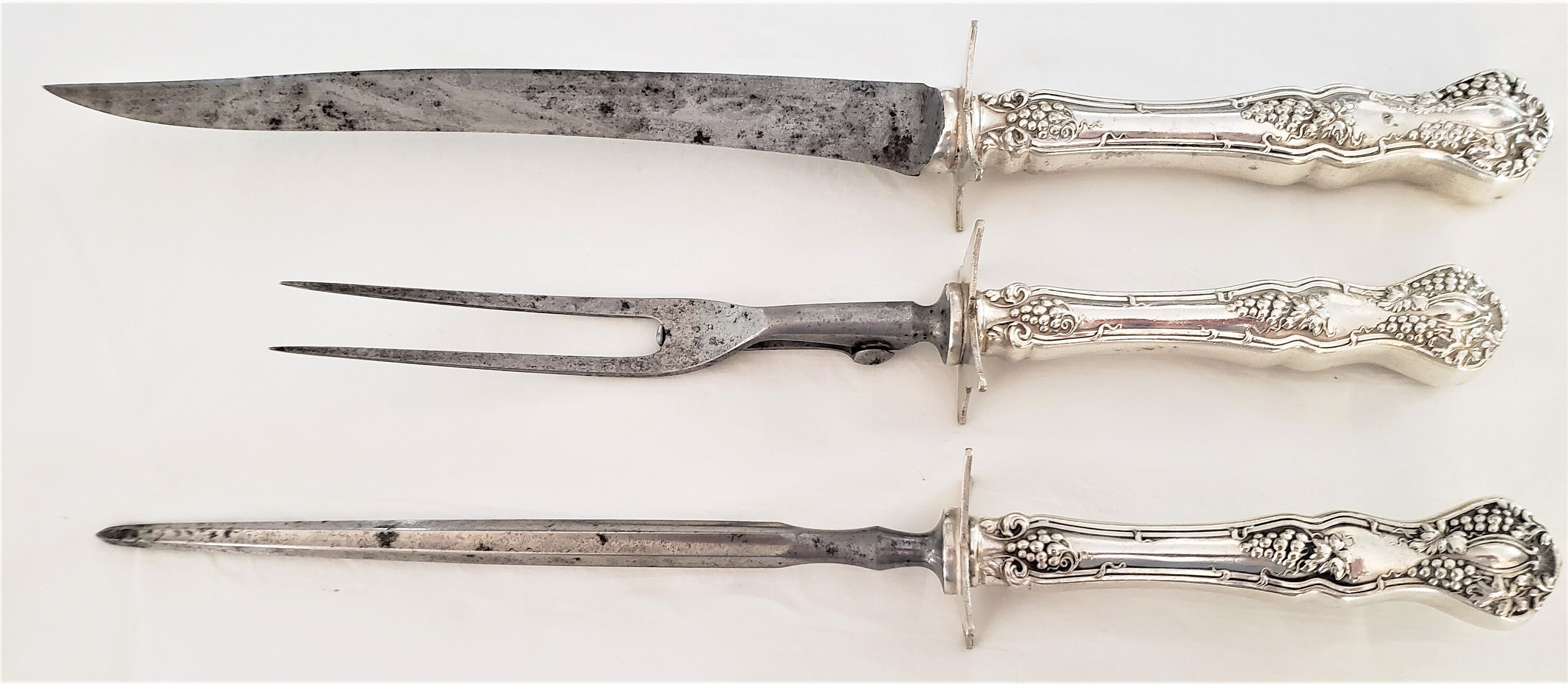 Antique Intl. Silver MEAT CARVING SET Patented 1888/last made Etsy