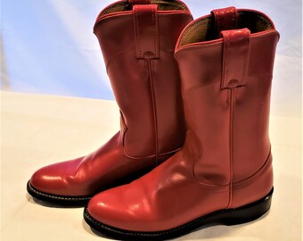 justin red boots