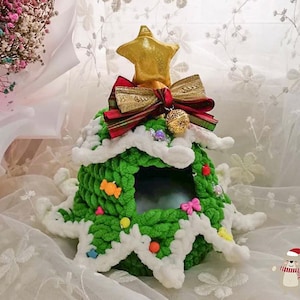 Christmas Tree Hideout Gifts Hedgehog Hamster Rat sugar glider GuineaPig Chinchilla Squirrel Ferret Rabbit warm soft cozy sleeping bed house