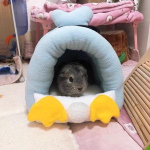 Handmade Duck Pet Hideout,Warm Cozy Bed/House,Hedgehog/Guinea Pig/Chinchilla/Hamster/Rat/Sugar Glider/Rabbit/Small Animals pet gifts