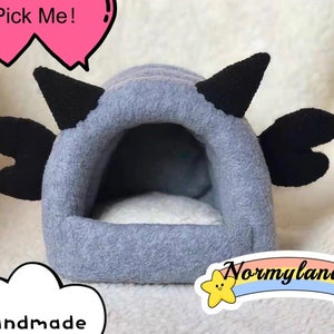 Handmade Warm,Cozy,Hideout, Devil Pet Sleeping Bed,House,Hedgehog,Guinea Pig,Chinchilla,Hamster,Rat,Sugar Glider,Rabbit,Ferret pet gifts