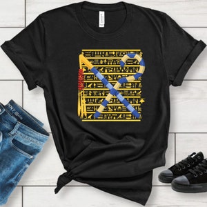 Koszulka Crook and Flail: Koszulka z symbolem faraona starożytnego Egiptu