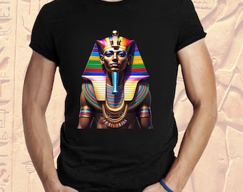 Rainbow Pharaoh Shirt – LGBTQ Ancient Egypt Tee, Pride Month 2025 T-Shirt, Queer Pharaoh Amulet Shirt