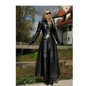 Long Leather Coat - Etsy
