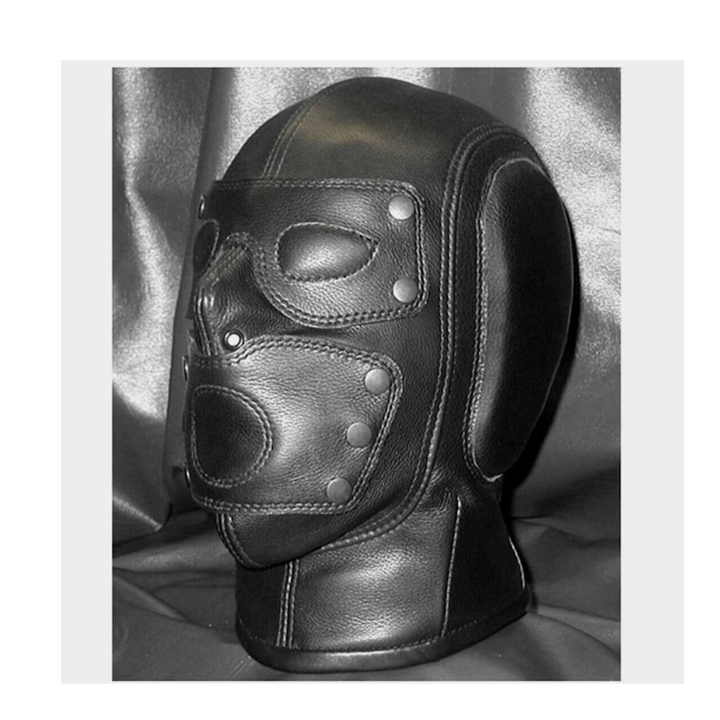 Deprivation Hood Bondage Gimp Hood BDSM Kink Gear Slave Hood BDSM Hood