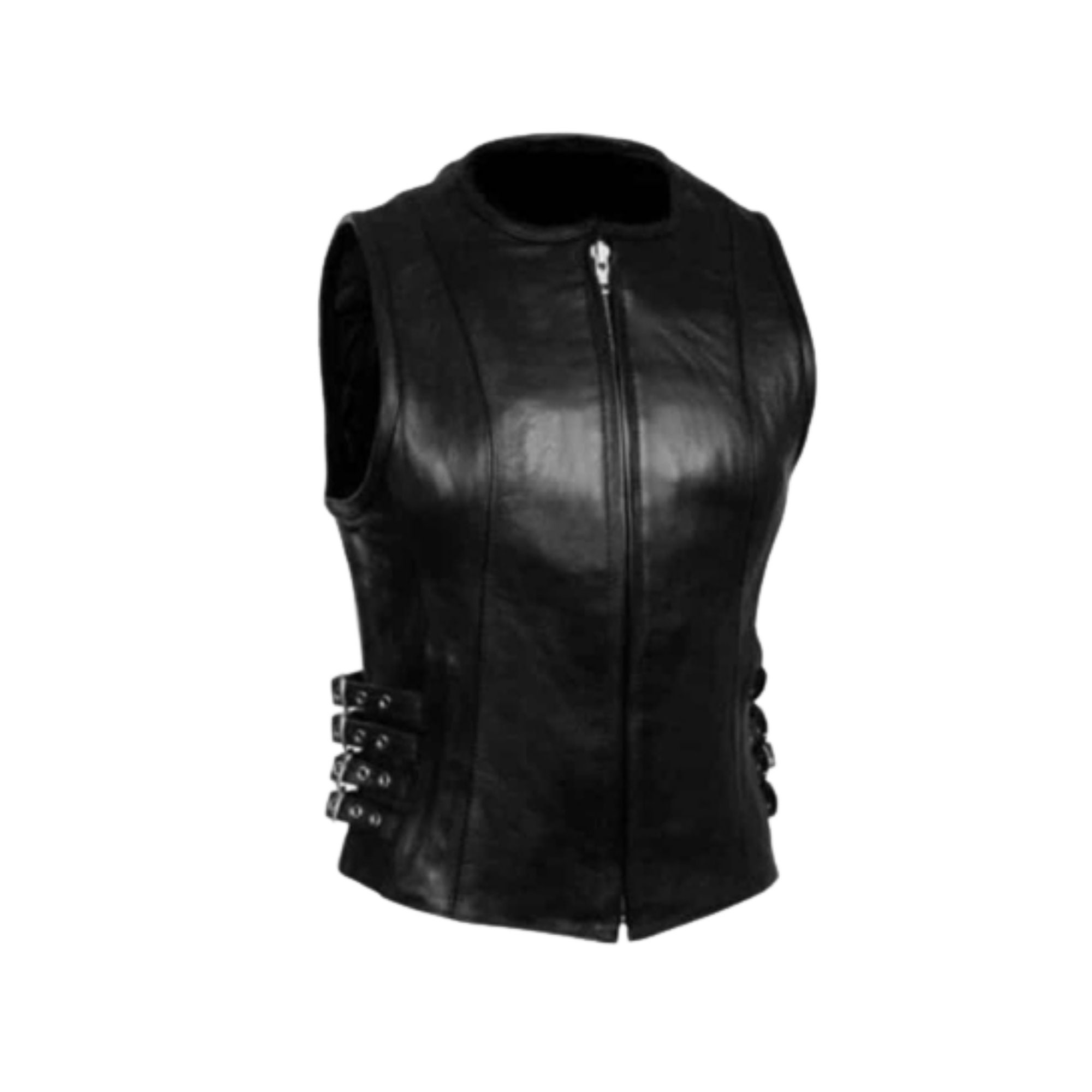 Women Leather Biker Vest Women Leather Waistcoat Ladies Etsy UK