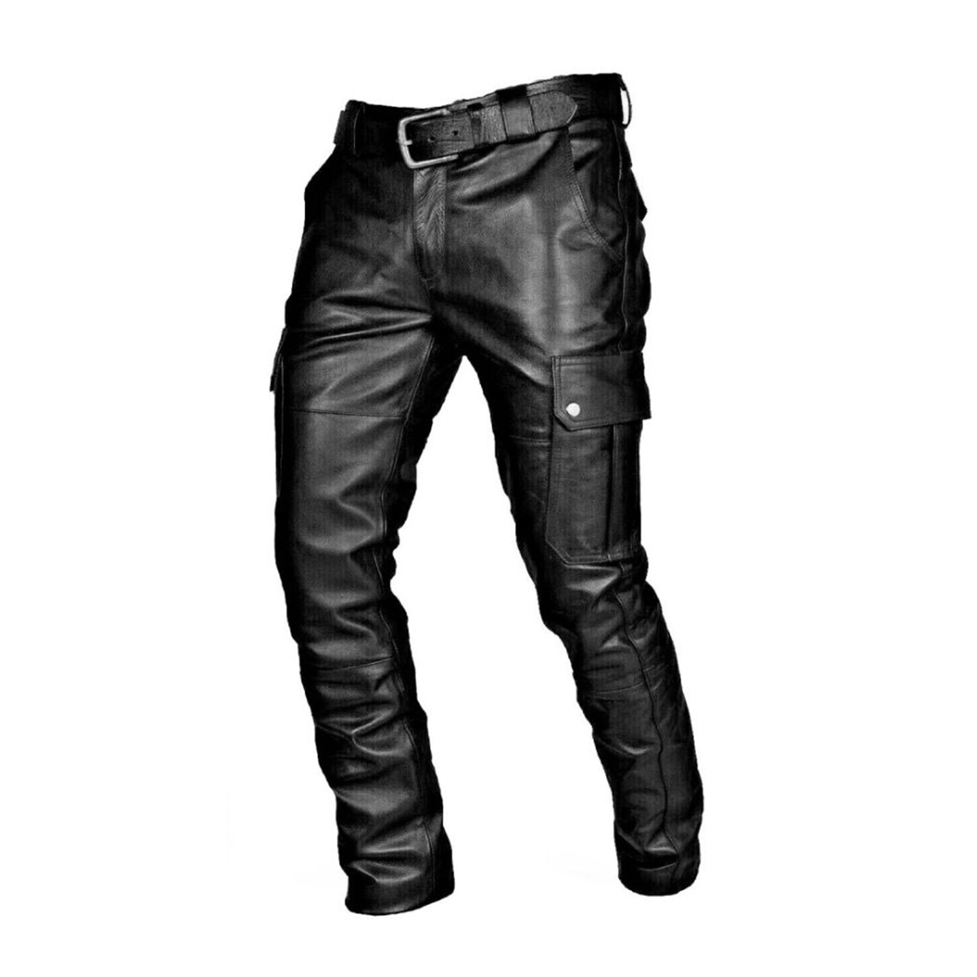 Pure Leather Men Trouser Biker Leather Trouser Leather - Etsy