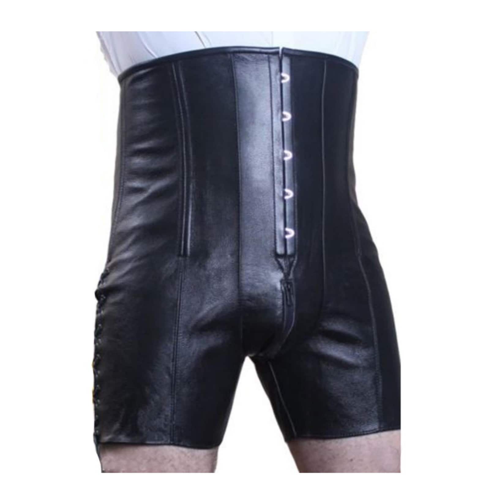 Corset, Mens Corset, Lockable Corset, Gay Leather Corset Heavy Cow