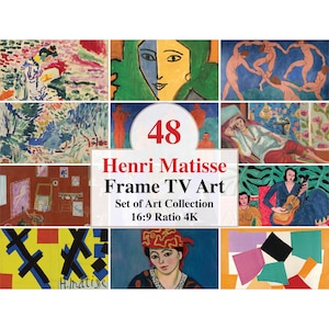 SAMSUNG Frame Tv Art, Set of 48 Henri Matisse Best Paintings Collection
